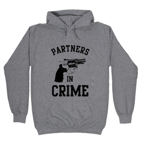 Partners in Crime! (Neon Pink Right) Hooded Sweatshirt