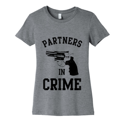 Partners in Crime! (Neon Yellow Left) Womens T-Shirt