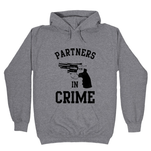 Partners in Crime! (Neon Yellow Left) Hooded Sweatshirt