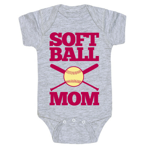 Softball Mom Baby One-Piece