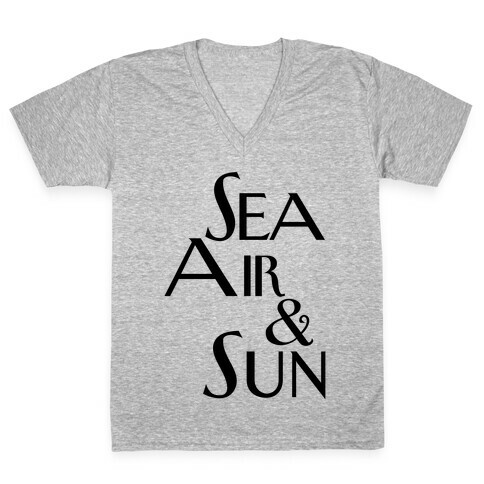 Sea, Air and Sun V-Neck Tee Shirt