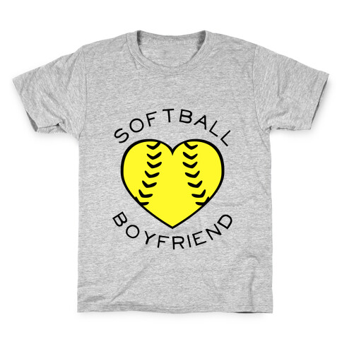 Softball Boyfriend (Baseball Tee) Kids T-Shirt