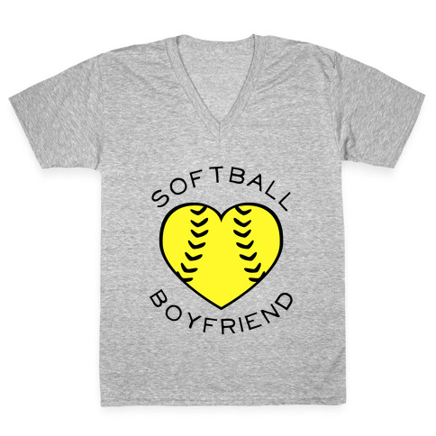 Softball Boyfriend (Baseball Tee) V-Neck Tee Shirt