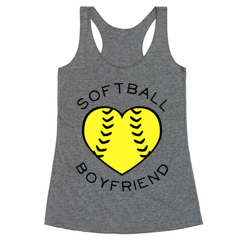Softball Boyfriend (Baseball Tee) Racerback Tank Top