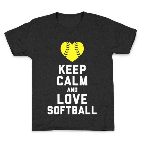Keep Calm and Love Softball (Tank) Kids T-Shirt