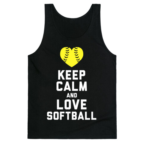 Keep Calm and Love Softball (Tank) Tank Top