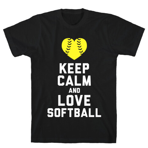 Keep Calm and Love Softball (Tank) T-Shirt