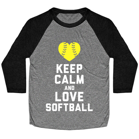 Keep Calm and Love Softball (Tank) Baseball Tee