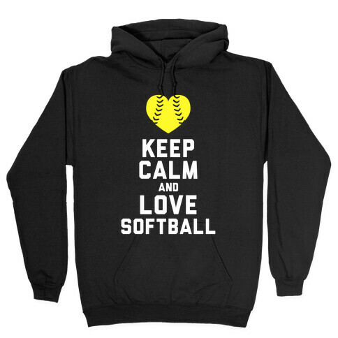 Keep Calm and Love Softball (Tank) Hooded Sweatshirt