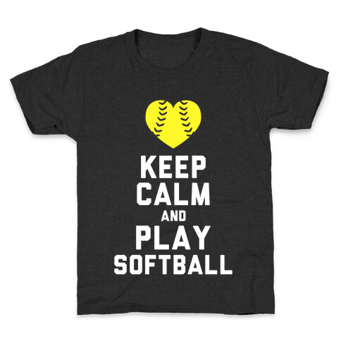 Keep Calm and Play Softball (Tank) Kids T-Shirt