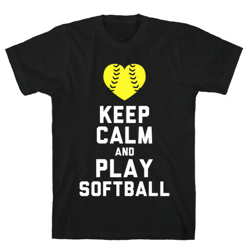 Keep Calm and Play Softball (Tank) T-Shirt