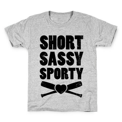Short Sassy Sporty (Baseball) (Baseball Tee) Kids T-Shirt