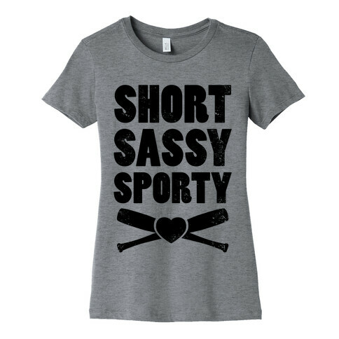 Short Sassy Sporty (Baseball) (Baseball Tee) Womens T-Shirt