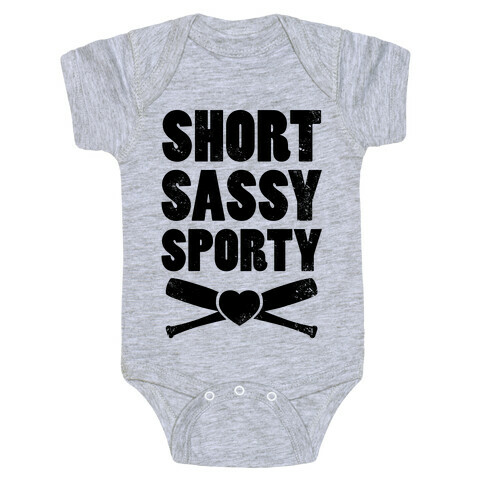 Short Sassy Sporty (Baseball) (Baseball Tee) Baby One-Piece