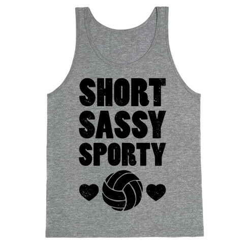 Short Sassy Sporty (Volleyball) (Baseball Tee) Tank Top
