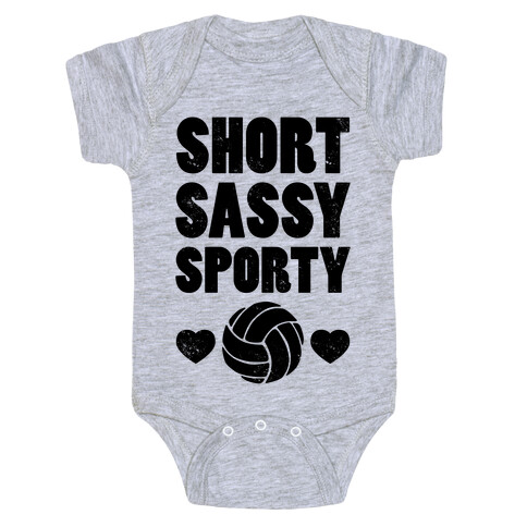 Short Sassy Sporty (Volleyball) (Baseball Tee) Baby One-Piece