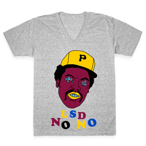 LSD No-No Hitter (Baseball) V-Neck Tee Shirt