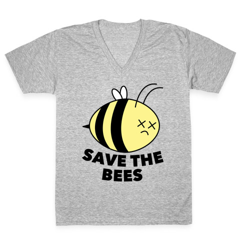 Save The Bees! V-Neck Tee Shirt