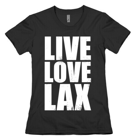 Live, Love, Lax (Dark Tank) Womens T-Shirt