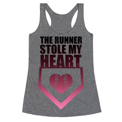 The Runner Stole My Heart (Baseball Tee) Racerback Tank Top