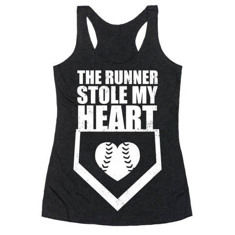 The Runner Stole My Heart (Dark Tank) Racerback Tank Top