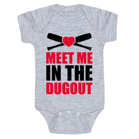 Meet Me In The Dugout (Baseball Tee) Baby One-Piece