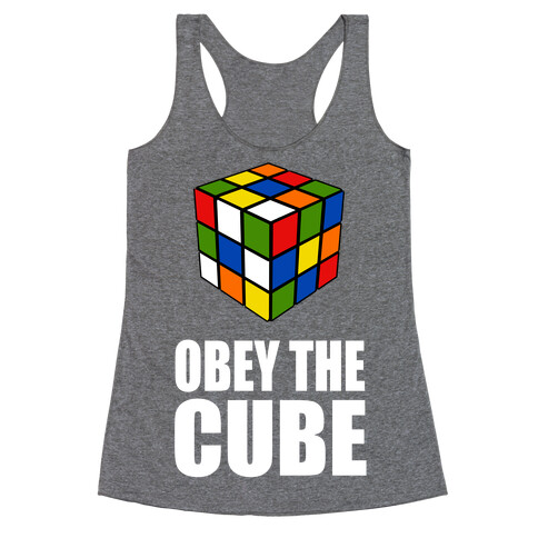 Obey the Cube (Juniors) Racerback Tank Top
