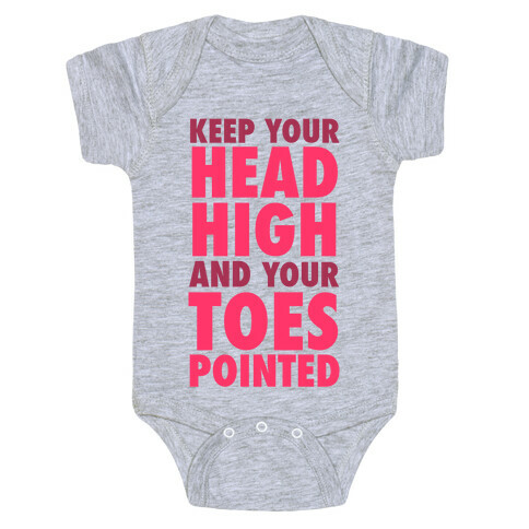 Head High, Toes Pointed (V-Neck) Baby One-Piece