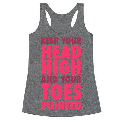 Head High, Toes Pointed (V-Neck) Racerback Tank Top