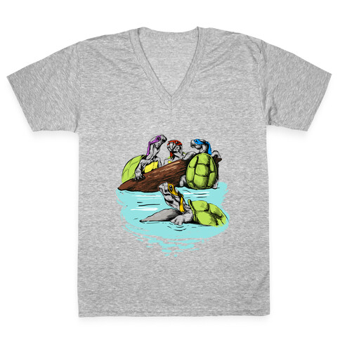 Turtle Power V-Neck Tee Shirt