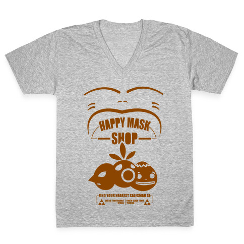 Happy Mask Shop V-Neck Tee Shirt