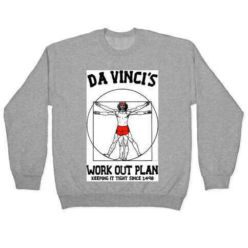 Da Vinci's Work Out Plan (red) Pullover