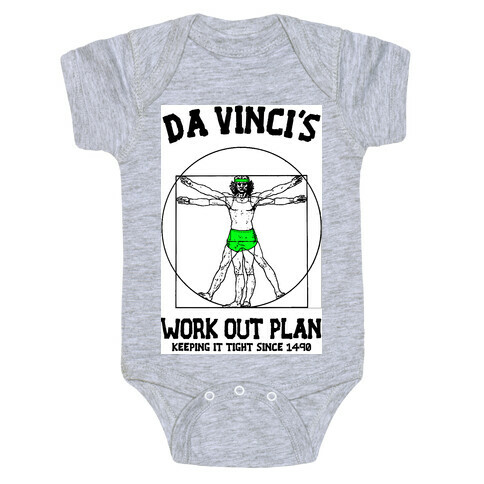 Da Vinci's Work Out Plan (Green) Baby One-Piece