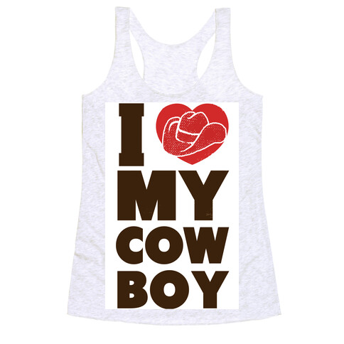 I Love My Cowboy Racerback Tank Top