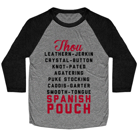 Shakespearean Insults Baseball Tee