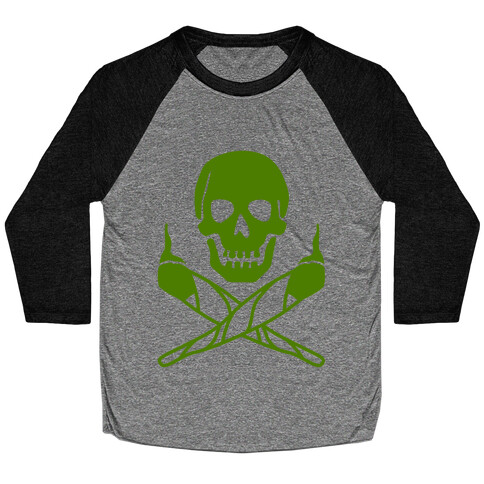 Stoned Jolly Roger Baseball Tee