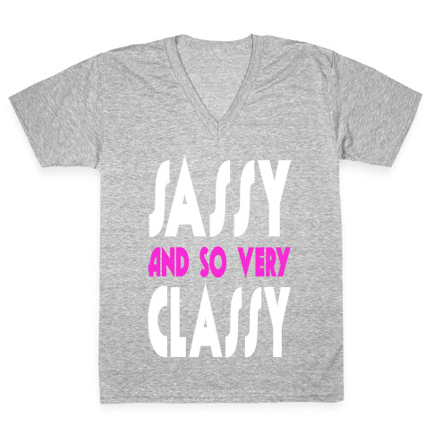 Sassy and so Very Classy (Juniors) V-Neck Tee Shirt