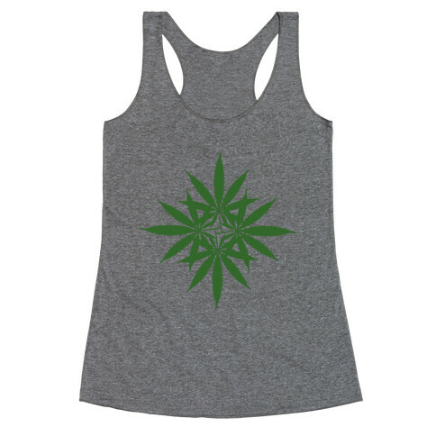 Leaf Pattern Racerback Tank Top