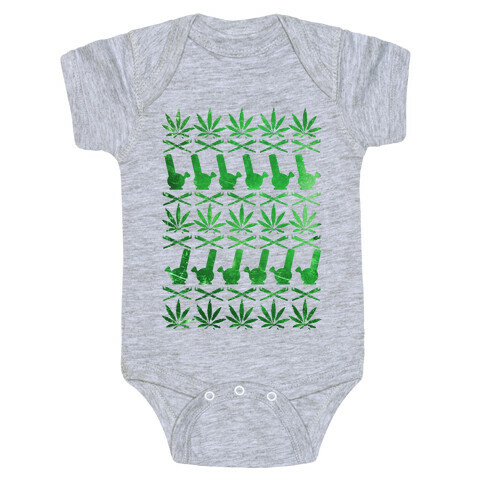 Weed Pattern  Baby One-Piece