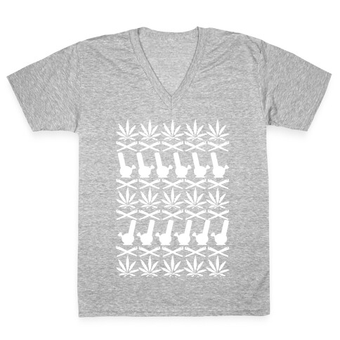 Pot Sweater V-Neck Tee Shirt