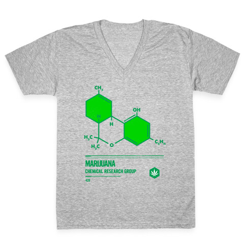Marijuana Chemical Research Group V-Neck Tee Shirt