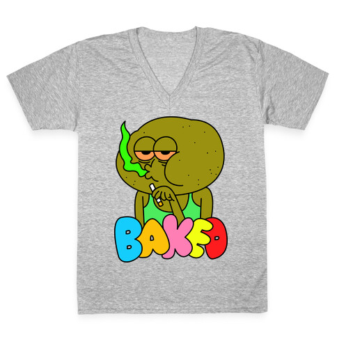 Baked Potato V-Neck Tee Shirt