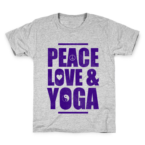 Peace Love & Yoga Kids T-Shirt