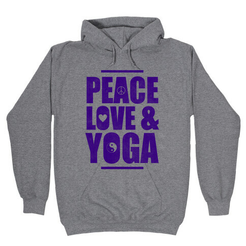 Peace Love & Yoga Hooded Sweatshirt