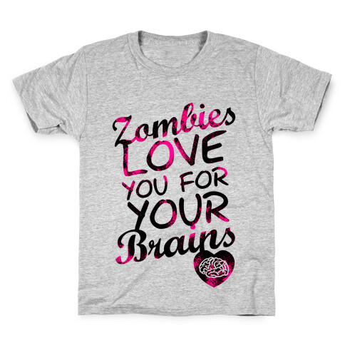 Zombies Love You For Your Brains (Tank) Kids T-Shirt