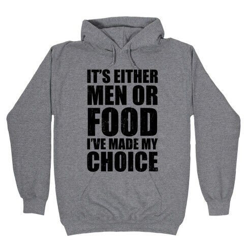 Men Or Food (Tank) Hooded Sweatshirt