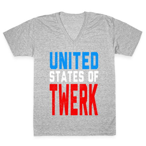 United States of TWERK (Tank) V-Neck Tee Shirt