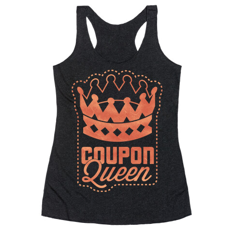 Queen of the Coupons (Dark) Racerback Tank Top