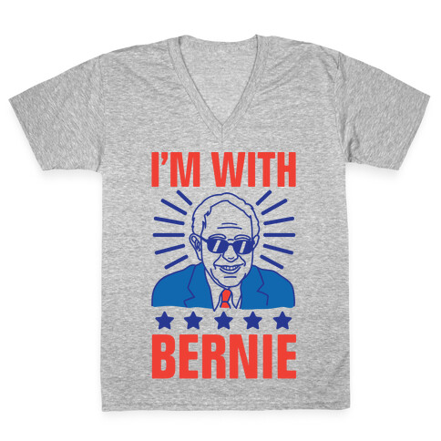 I'm With Bernie V-Neck Tee Shirt