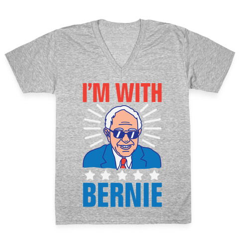 I'm With Bernie V-Neck Tee Shirt